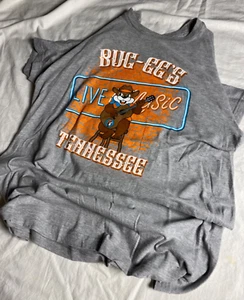 BUC-EES Tennessee Live Music Graphic T Shirt Short Sleeve Size L Large Gray Soft - Picture 1 of 3