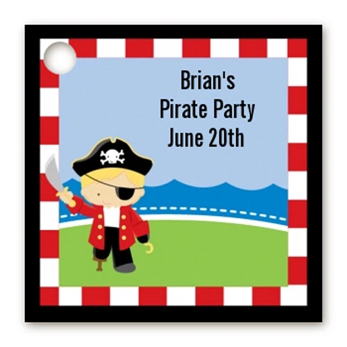 Pirate - Personalized Birthday Party Card Stock Favor Tags - Set of 20 - Изображение 1 из 1