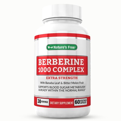 Berberine 1000mg Complex Extra Strength Blood...