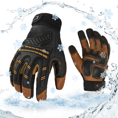 Vgo 1/2Pairs Winter Waterproof Heavy Duty Mechanic GloveTouchscreen (GA8954FW) - Image 1 of 4