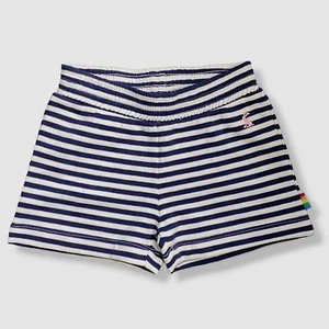 $28 Joules Kid Girl's White Stripe Kittiwake Biker Shorts Size 7 - Picture 1 of 3