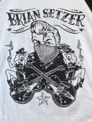 Brian Setzer футболка бродячие кошки футболка рок футболка мужской средний концерт футболка - Изображение 1 из 4