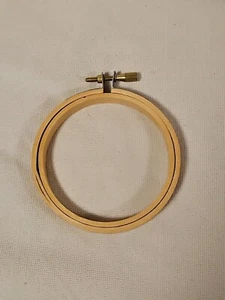 3 Inch Small Round Wooden Embroidery Cross Stitch Hoop Unlined Made in Taiwan - Picture 1 of 5