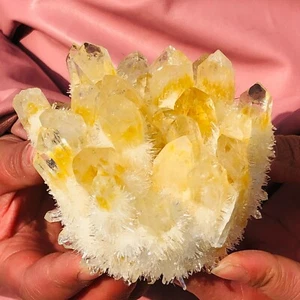 625g Rare New Twinkling Yellow Phantom Quartz Crystal Cluster Specimens 105 - Picture 1 of 12