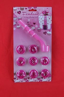 Cake Decorating set 9pc Tools Fondant Cake Embosser Stamp Icing Stencils Biscuit - Image 1 of 4