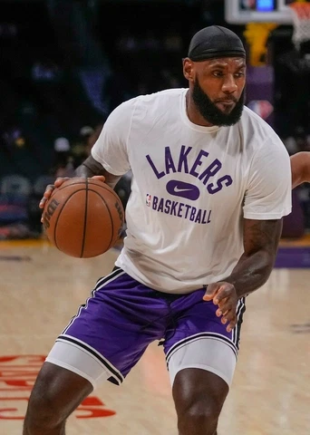 NEW Authentic Nike NBA LAKERS Team On Court PreGame Practice Shorts Large LeBron Cover