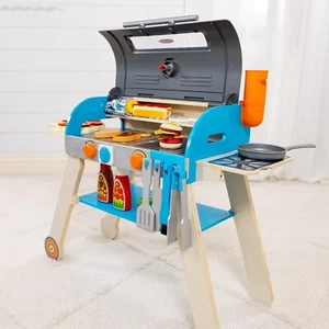 Melissa & Doug Wooden Deluxe Barbecue Grill Smoker Pizza Oven Food Toy WOW 2024 - Picture 1 of 5