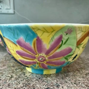 Juego de (5) cuencos de sopa/cereal de cerámica floral "Potluck" de Kaffe Fassett - Imagen 1 de 8