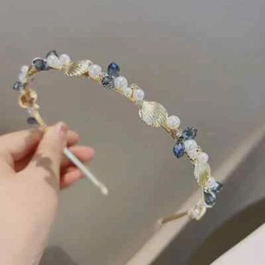 Summer Headband Hair Accessory Ocean Shell Pearl Imitation - Picture 1 of 2