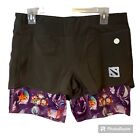 Dota 2 Twofer Shorts Womens Medium Charcoal Valve Steam Double Layer Cosplay New