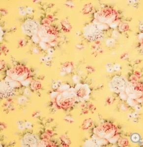 Tela de algodón amarillo shabby chic, cuarto de grasa, primera calidad 18"" de largo x 21"" de ancho - Imagen 1 de 1