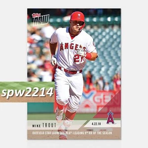 2018 Topps Now Mike Trout #116 MLB Leading 9th HR of the Season - Picture 1 of 3
