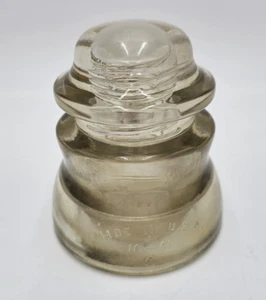 1 Whittall Tatum No 1 Clear Glass Telegram Power Telephone Phone Pole Insulator - Picture 1 of 6