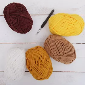 ThreadArt Chenille Yarn Set - Sands - Crochet Knitting 50 Gm 60 yd Skeins - Picture 1 of 16