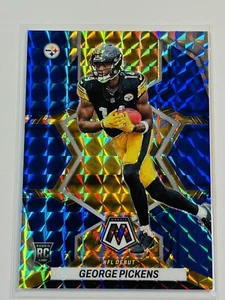 George Pickens 2022 Panini Mosaic Blue #282 RC #/99 Steelers NM Prizm Refractor - Picture 1 of 7