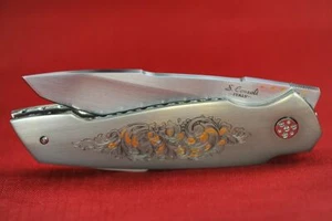 Sergio Consoli N°223 Titanium RWL 34 Tanto Blade, Titanium Frame-lock Handle - Picture 1 of 12