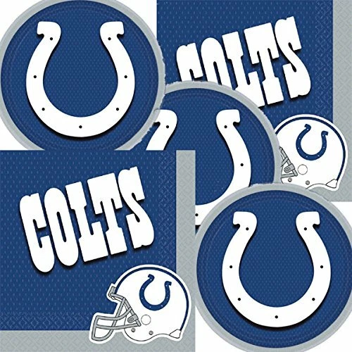 Indianapolis Colts Fútbol Fiesta Plato y Servilleta Paquete Sirve 16 Foto 1 de 1