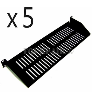 5 Pack - Vented Cantilever Rack Mount Steel Keyboard Server Shelf 19" 1U 8" Deep - Afbeelding 1 van 4