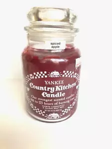Vintage Yankee Country Kitchen Candle SPICED APPLE 22 oz Rare HTF Free Shipping - Picture 1 of 8