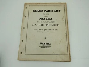 New Idea Models 15 17 18 19 200 Dungstreuer Reparatur Teileliste Handbuch - Bild 1 von 3