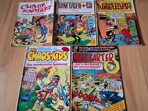 Clever & Smart, Chaos-Kids, Ausflippt, Tom Tiger+Co - raccolta 5 album a fumetti - Foto 1 di 3