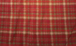 green red plaid checkered fun fabric length piece 22 x 18.5 inch - Picture 1 of 2
