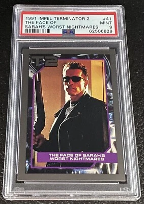 PSA 9 1991 Impel Terminator 2 Arnold Schwarzenegger Card #41 T2 Mint 90s Movie - Image 1 of 2