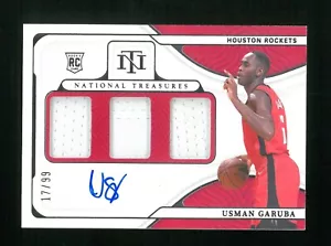 Parche triple automático Panini National Treasures USMAN GARUBA 2021-22 17/99 - Imagen 1 de 2