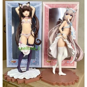 Anime Nekopara Chocolate & Vanilla 10in 1/6 Cute Cat Girl PVC Figure Statue Gift - Picture 1 of 7