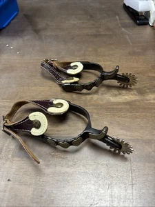 Ancien éperon de cowboy western ancien vintage (B-25) - Photo 1/22