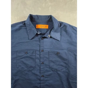 Camisa Wear-Guard Para Hombres XXL 2XL Azul Manga Corta Abotonada Uniforme de Trabajo Hecho en EE. UU. - Imagen 1 de 8