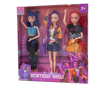 3PCS Cosplay Kpop Demon Hunters Dolls Moveable Joint Collectible Figure Toy Gift - Image 1 of 4