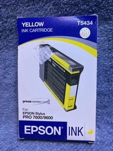 Caducado Genuino Epson Amarillo T5434 Nuevo 110ml Stylus Pro 4000 9600 - Imagen 1 de 3