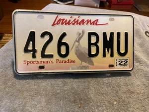 Louisiana License Plate "Sportsmen's Paradise" 426 BMU February 2022 - Picture 1 of 2