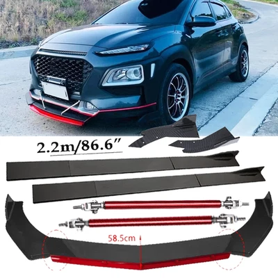 For Hyundai Kona 2018-2024 Front Bumper Rear Lip Spoiler Splitters Body Kit Foto 1 de 4