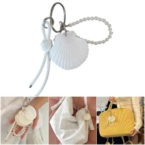 Decorative Shell Memo Pad Holder Decoration Pearls Chain Keyring for Kitchen - Picture 1 of 8