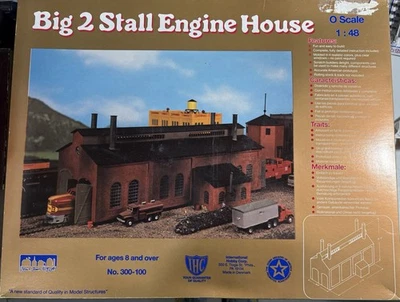 IHC Big 2 Stall Engine House O Scale 1:48 Building Kit No. 300-100 Complete - Image 1 of 3