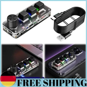 Claviers Macro Programmables Compatible Bluetooth 3 Touches 1 Bouton Raccourci Clavier - Photo 1/24