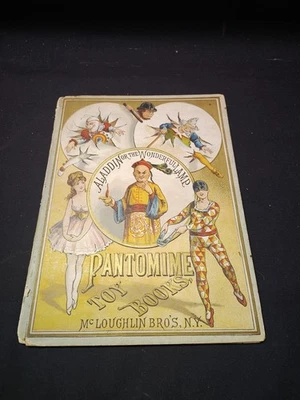 Antique Victorian Kids Book Aladin Or The Wonderful Lamp McLaughlin NY Pantomime - Image 1 of 4