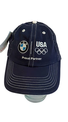 Nuevo Sombrero BMW Olímpico Londres de Estados Unidos Antiguo Stock, Azul, con Logo, 80162244394, Algodón Foto 1 de 4