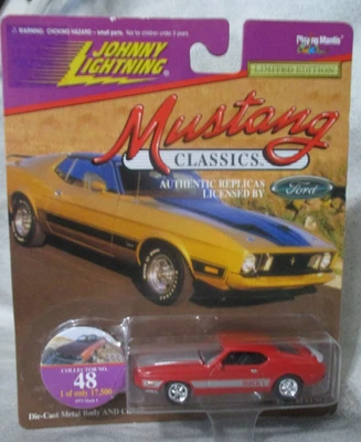 Johnny Lightning Mustang Classics 1973 Ford Mustang Mach 1 rojo 1:64 diecast Foto 1 de 4