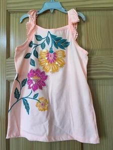 NWT Carter's Floral Tank Top Girls Coral  - Picture 1 of 1