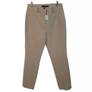 White House Black Market Career Wear to Work Womens Beige Elle Slim Pants 4S NEW - Picture 1 of 13