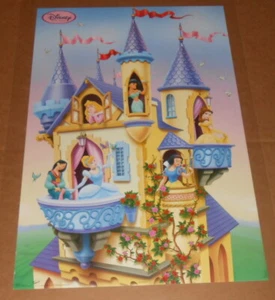 Disney Princess Collage Poster 34x22 Castle - Picture 1 of 2