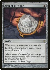 1x Amulet of Vigor -Played Foil- Worldwake MTG