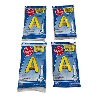 Hoover Upright Allergen Filtration Type A Replacement Vacuum Bags Lot 4 - Image 1 of 4