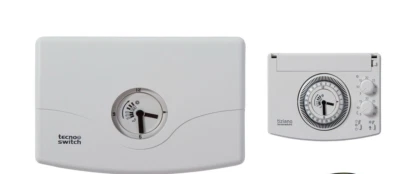 CRONOTERMOSTATO CALDAIA DA PARETE TECNOSWITCH GIORNALIERO BIANCO CON SPORTELLO