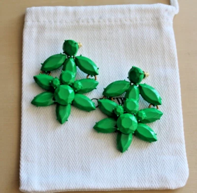 NUEVO J. Pendientes araña colgantes de cristal de gran tamaño Crew GRANDES VERDES Foto 1 de 4