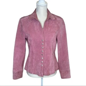 Chaqueta de cuero rosa Live A Little talla mediana - Imagen 1 de 11