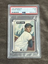 1951 Bowman Monte Irvin #198 PSA 3 VG Rookie RC HOF New York Giants RARE!